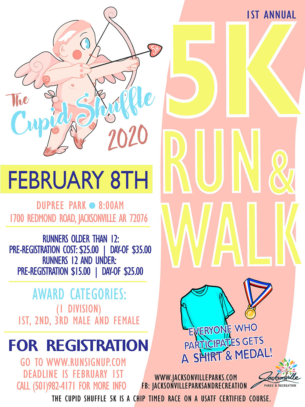 Cupid Shuffle 5K flyer