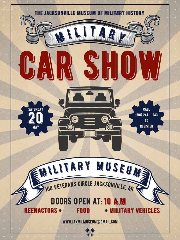 Military Car Show Event Poster